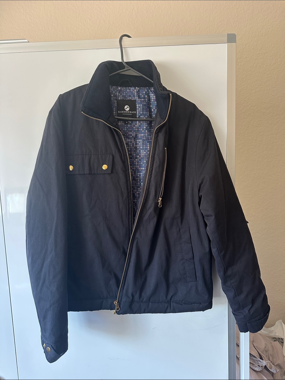 Hammer Made insulated navy jacket size medium